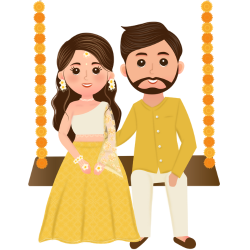  Bride and Groom Haldi